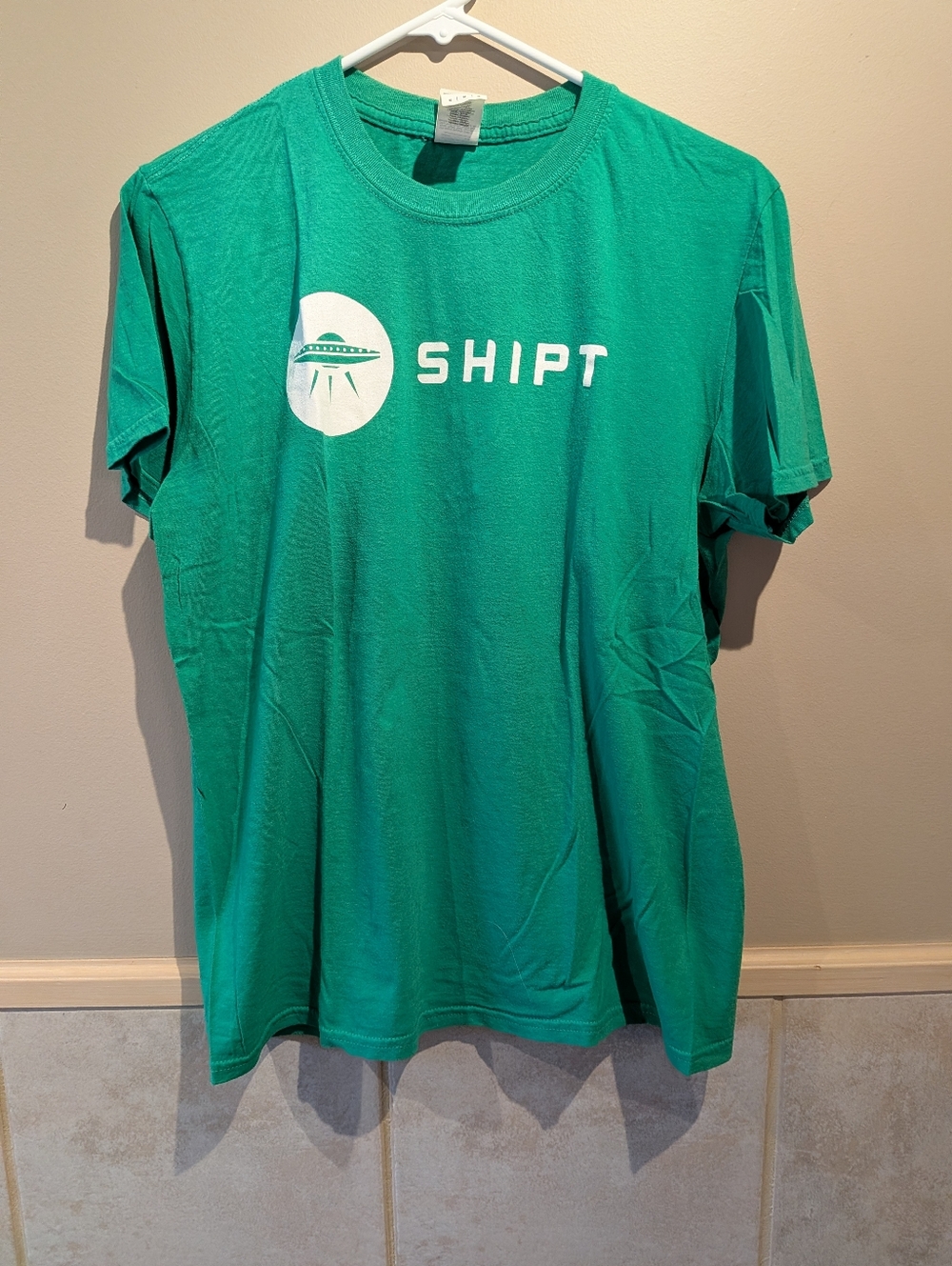 Vintage Shipt Short Sleeve Unisex Tee, Green, Size M